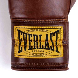 Everlast 1910 Sparring Laced Gloves 12 Oz Brown 870502-70-9 - Thumbnail
