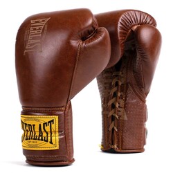 EVERLAST - Everlast 1910 Sparring Laced Gloves 12 Oz Brown 870502-70-9