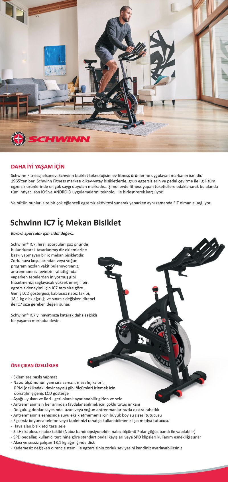 Bicicleta spinning outlet schwinn ic7