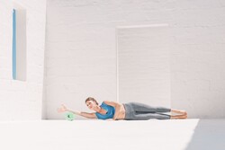 BLACKROLL Med 45 Foam Roller White/Green A000460 - Thumbnail
