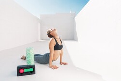 BLACKROLL Med 45 Foam Roller White/Green A000460 - Thumbnail