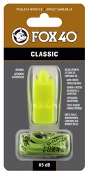 Fox 40 Classic Safety Düdük Neon Sari - İpli 9903-1308 - Thumbnail