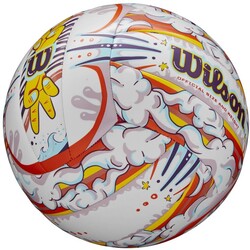 Wilson Plaj Voleybol Topu Graffiti Peace VB White/Orange OF WV4006901XBOF - Thumbnail