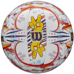 Wilson Plaj Voleybol Topu Graffiti Peace VB White/Orange OF WV4006901XBOF - Thumbnail