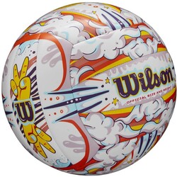 Wilson Plaj Voleybol Topu Graffiti Peace VB White/Orange OF WV4006901XBOF - Thumbnail