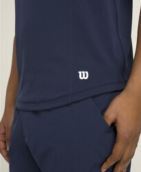 Wilson Erkek M Court Performance Crew Tenis Tişörtü - Classic Navy M WM00310511DBCM - Thumbnail