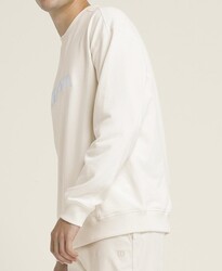 Wilson Erkek Sweatshirt M Parkside Crew - Sandrift M WM00108431GYCM - Thumbnail