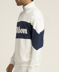 Wilson M Parkside Half-Zip Erkek Sweatshirt - Sandrift L WM00359511GYCL - Thumbnail