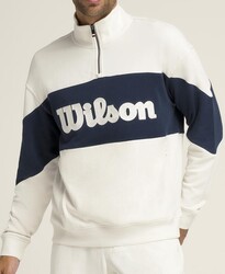 Wilson M Parkside Half-Zip Erkek Sweatshirt - Sandrift M WM00359511GYCM - Thumbnail