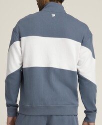 Wilson M Parkside Half-Zip Erkek Sweatshirt - Slate Blue L WM00359511BUQL - Thumbnail