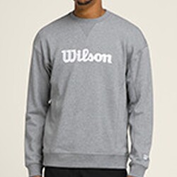 Wilson Erkek M Teams Script Crewneck Sweatshirt MEDGRAY HTHR XL WM00470511MGCXL - Thumbnail