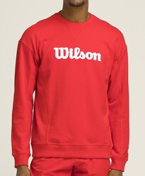 Wilson Erkek M Teams Script Crewneck İnfrared Sweatshirt RED S WM00470511RDBS - Thumbnail
