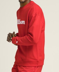 Wilson Erkek M Teams Script Crewneck İnfrared Sweatshirt RED S WM00470511RDBS - Thumbnail