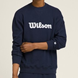 Wilson Erkek M Teams Script Crewneck Classic Sweatshirt NAVY L WM00470511DBCL - Thumbnail
