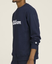 Wilson Erkek M Teams Script Crewneck Classic Sweatshirt NAVY M WM00470511DBCM - Thumbnail