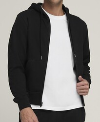 Wilson Fermuarlı Kapüşonlu Sweatshirt M Unisex Team Zip Hoodie Black M WM00291411BKA - Thumbnail