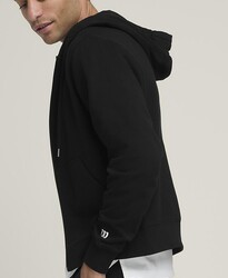 Wilson Fermuarlı Kapüşonlu Sweatshirt M Unisex Team Zip Hoodie Black S WM00291411BKA - Thumbnail