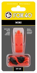 Fox 40 Mini Safety Düdük Turuncu - İpli 9803-0308 - Thumbnail