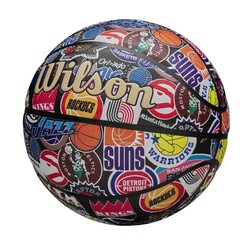 Wilson NBA All Team Retro Basketbol Topu - 7 Numara - WZ4028501XB7 - Thumbnail