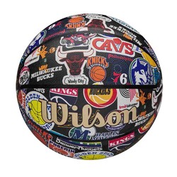 Wilson NBA All Team Retro Basketbol Topu - 7 Numara - WZ4028501XB7 - Thumbnail