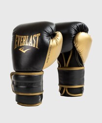 EVERLAST - Everlast Powerlock 2R Training Glove Boks Eldiveni Siyah/Altın (16OZ)