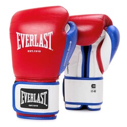 EVERLAST - Everlast Powerlock OG Gelişmiş Antrenman Eldiveni – Kırmızı/Beyaz (16OZ)