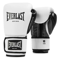 EVERLAST - Everlast Powerlock OG Gelişmiş Antrenman Eldiveni – Beyaz/Siyah (16OZ)
