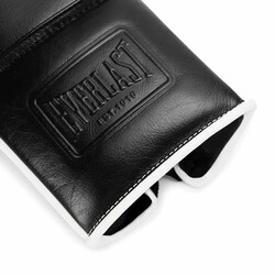 Everlast Powerlock Pro OG Bağcıklı (kick) Boks Eldiveni – Siyah/Beyaz (12OZ) - Thumbnail