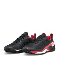 Wilson Erkek Tenis Ayakkabısı Rush Pro 4.5 Clay Black/Infrared/White US 10.5 EUR 44 2/3 WRS335340U105 - Thumbnail