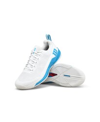 Wilson Erkek Tenis Ayakkabısı Rush Pro 4.5 OZ - White/White/Atomic Blue US 9 EUR 42 2/3 WRS335010U090 - Thumbnail