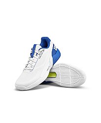 WILSON - Wilson Erkek Tenis Ayakkabısı Rush Pro 5 White/Deja Vu Blue/Safety Yellow US 7 EUR 40 WRS338520U070