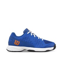 Wilson Çocuk Tenis Ayakkabısı Rush Pro L Junior Deja Vu Blue/Orange Tiger/White US 1 EUR 32 WRS337570U010 - Thumbnail