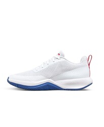 Wilson Erkek Tenis Ayakkabısı Rush Pro Lite - White/Deja Vu Blue/Wilson Red US 10 EUR 44 WRS333220U100 - Thumbnail