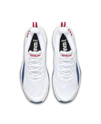 Wilson Erkek Tenis Ayakkabısı Rush Pro Lite - White/Deja Vu Blue/Wilson Red US 10 EUR 44 WRS333220U100 - Thumbnail