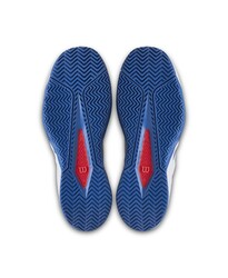 Wilson Erkek Tenis Ayakkabısı Rush Pro Lite - White/Deja Vu Blue/Wilson Red US 10.5 EUR 44 2/3 WRS333220U105 - Thumbnail