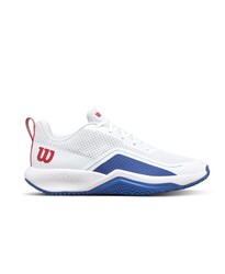Wilson Erkek Tenis Ayakkabısı Rush Pro Lite - White/Deja Vu Blue/Wilson Red US 7.5 EUR 40 2/3 WRS333220U070 - Thumbnail