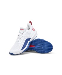 Wilson Erkek Tenis Ayakkabısı Rush Pro Lite - White/Deja Vu Blue/Wilson Red US 7.5 EUR 40 2/3 WRS333220U070 - Thumbnail