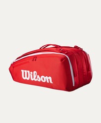 Wilson Tenis Çantası Super Tour Wilson Red 15PK 2025 Red (WR8036601001) - Thumbnail