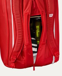 Wilson Tenis Çantası Super Tour Wilson Red 15PK 2025 Red (WR8036601001) - Thumbnail