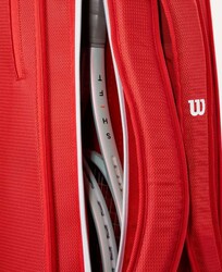 Wilson Tenis Çantası Super Tour Wilson Red 6PK 2025 Red WR8036801001 - Thumbnail