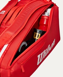 Wilson Tenis Çantası Super Tour Wilson Red 6PK 2025 Red WR8036801001 - Thumbnail
