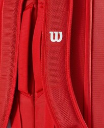 Wilson Tenis Çantası Super Tour Wilson Red 6PK 2025 Red WR8036801001 - Thumbnail
