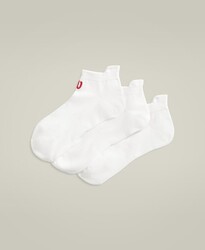 Wilson - Wilson Unisex 3'lü Paket Spor Çorap U Ankle Tab Sock Bright White M WU00075511WTAM