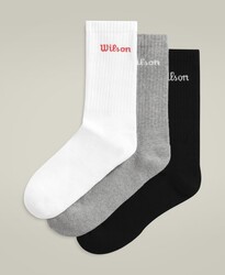 Wilson - Wilson Unisex Crew Logo Sock 3 Pack - 3'lü Spor Çorap Paketi M WU00084511ZAAM