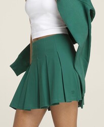 Wilson W Classic Pleated Kadın Tenis Eteği Field Green M WW00065331GNGM - Thumbnail