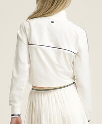 Wilson W Davenport Woven Popover Kadın Sweatshirt - Sandrift L WW00210511GYCL - Thumbnail