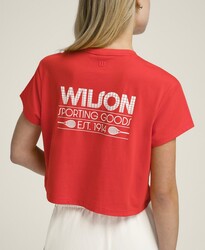 Wilson Kadın W Harper Crop Tişört Tee Infrared XL WW00367511RDBXL - Thumbnail