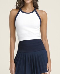 Wilson Kadın Dikişsiz Sporcu Atleti W On The Daily Brami – Bright White / Classic Navy L WW00284331WTAL - Thumbnail
