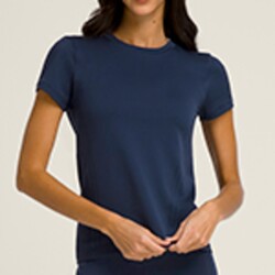 Wilson Kadın W Pro Seamless Tee Tişört Classic Navy S WW00593511DBCS - Thumbnail