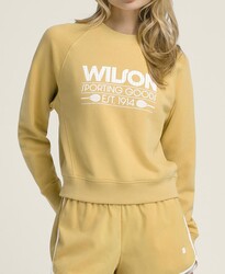 Wilson W Sideline Crew Kadın Sweatshirt - Golden (Altın Sarısı) S WW00136511YECS - Thumbnail